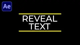 Einfache TEXT REVEAL ANIMATION in After Effects | Tutorial Deutsch #7