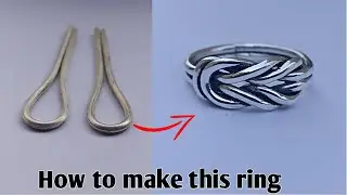 Double Knot silver ring/NEW PATTERN/jewelry making/how it's made