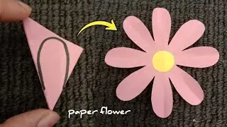 How to make paper flower craft | paper flower diy | bunga kertas origami @harissetianichannel