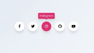 Social Media Buttons with Tooltip on Hover using only HTML & CSS