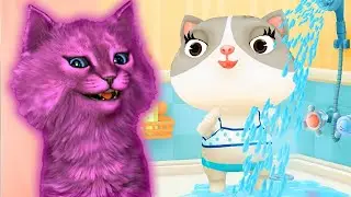 КУПАЕМ КИСУ ИГРА для ДЕТЕЙ говорящий КОТЕНОК АБИ играет ДЕТСКИЙ ЛЕТСПЛЕЙ