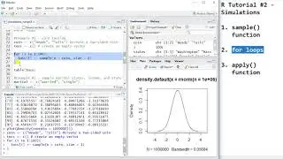R Tutorial: Simulations- Sampling, for-loops, and the apply function