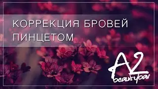 Коррекция бровей пинцетом