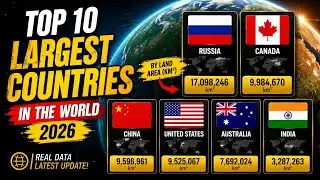 Top 10 Largest Countries in the World 2026 🌍 | Biggest Countries by Land Area