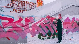 BOZIK x KOSM (WINTER GRAFFITI in Kazan, Russia)