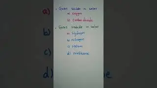 Water soluble gases &Insoluble gases#happylearning