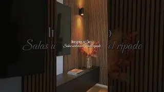 Inspiração salas com painel ripado  #painelripado #salasdetv #casasimplis #diy #paisagismo #ripado