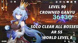 level 90 crowned C0 Ganyu is broken | Ganyu solo all bosses | Genshin impact