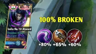 New Alucard 100% Broken Build |   Lifsteal And damage 100% Must Try 👿🔥