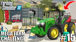 A NEW TRACTOR ARRIVES ON FARM! | MEGA FARM Challenge | Farming Simulator 22- Ep15