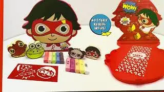 Ryan's World Sidewalk Chalk Kit Pocket Watch Kids Drawing Gift Combo Panda Rayans Toy Review