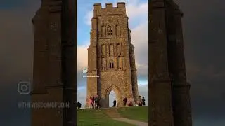 Climbing the Glastonbury Tor at Sunset 🏴󠁧󠁢󠁥󠁮󠁧󠁿 ✨ #celticspirituality #avalon #glastonbury
