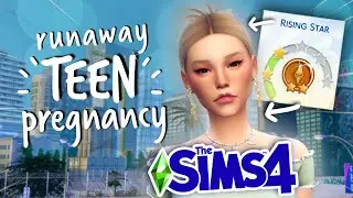 we’re already a 2 STAR CELEBRITY?!? || Sims 4 Pregnant Teen Runaway Challenge #5