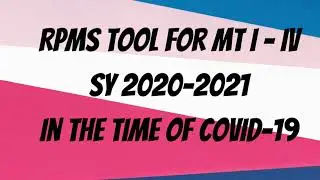 RPMS Tool for Master Teacher I to IV #rpms #20202021 #mov