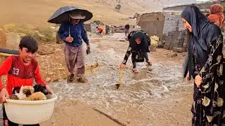 "Resistance of the Javad family in the severe storm and flood💭💭