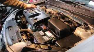 2011 Kia Rio starter motor removal and installation