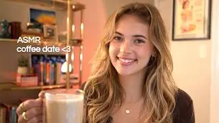 ASMR | Cozy, Fall Coffee Date & Chit Chat 🍁🌧 light rain sounds, street cafe ambience