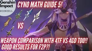 Cyno Math Guide 5! Weapon Comparison including 3 Fully F2P! Pretty Good Results too!