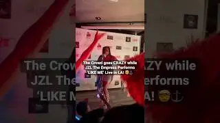 The crowd goes CRAZY as  #jzltheempress performs single ‘LIKE ME’ Live in LA! #liveperformance #crew