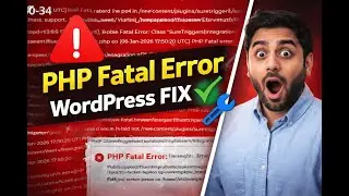 WordPress Critical Error Fix | PHP Fatal Error After Plugin Update