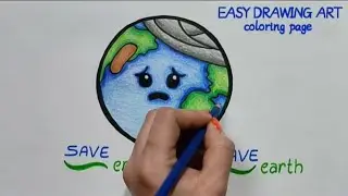 how to make environment day poster drawing || how to draw save environment save earth drawing