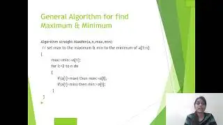 Divide and conquer(max and min in array)