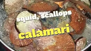 catch and cook squid & scallops