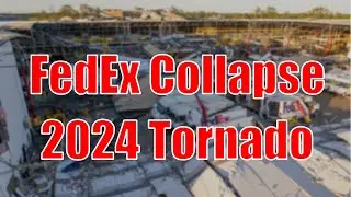 2024 Kalamazoo/Portage Tornado FedEx Collapse - 4K Raw Video