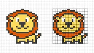 How to Draw a Lion -  Exceldraw & Pixel art