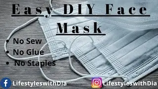 EASY DIY Face Mask| How To Make Mask At Home| DIY Face Mask