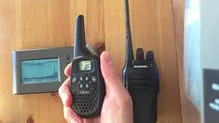 Check Walke talkie RF power with RF Power Spectrum on GQ EMF-380 EMF meter