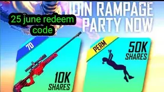 25 june new redeem code/free fire new redeem code today/get free death glare emote code