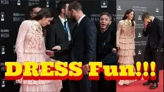 Jamie Dornan Doing FUN with Dakota Johnson's DRESS !!! Lovely Moments❤️🤗❤️