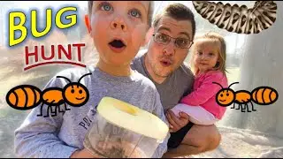 BUG HUNT for REAL BUGS!! MAGGOTS, Worms, FIRE ANTS, Beetles and MORE FOR KIDS!!