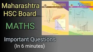 MATHS Most Important Questions | Maharashtra Hsc Board Exam 14 March 2022 | Class 12 Board Exam