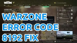 How To Fix Call of Duty Warzone Error Code 8192 on Xbox Series X|S