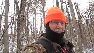 Deer hunting in the wind and snow