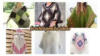 Crochet poncho ideas🧶|| Free pattern #crochet #subscribe #poncho #crochetgiftideas