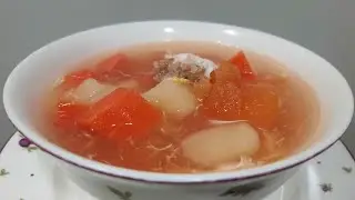[ NON HALAL ] Resep Sup Tomat Ala Hongkong | Kwandong Fan Ge Suicai #tomatosouprecipe #hongkongfood