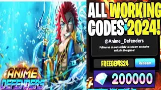 NEW All Working Codes for Anime Defenders 2024!