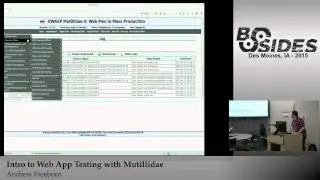 BSidesIOWA 2015 Track1: Intro to WebApp Testing with Mutillidae by Andrew Freeborn