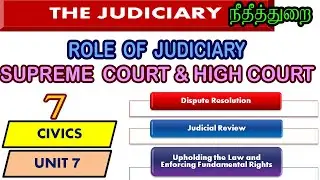 நீதீத்துறையின் பங்கு | Role of the Judiciary | Supreme Court of India - Jurisdiction | High Court