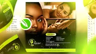 How to design a Professional Spa flyer | CorelDraw Tutorial #viralvideo