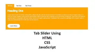 How to make a tab slider using HTML CSS and JavaScript | Slider Tab | E-CODEC
