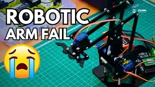 Arduino Robotic Arm Fail 😭 What Went Wrong? #robotics #robot #electronic #engineering #arduino