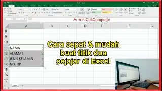 Cara buat titik dua sejajar di Excel, cepat dan mudah
