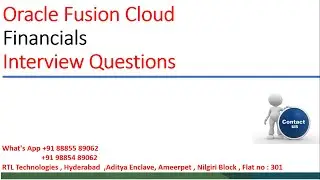 Oracle Fusion Cloud Financials Interview Questions&Answers(Financials Reference data set Objects)