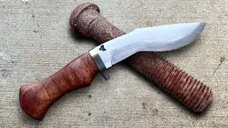 Forging a Kukri KNIFE From a RUSTED BOLT