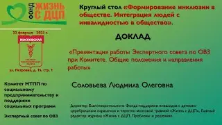Презентация работы экспертного совета по ОВЗ при МТПП. Общие положения и направления работы