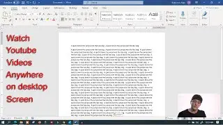 Watch YouTube Videos anywhere on Desktop Screen